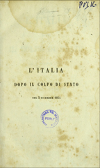L'Italia dopo il colpo di stato del 2 dicembre 1851