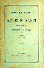 Ricordi e scritti di Aurelio Saffi, 4: 1849-1857