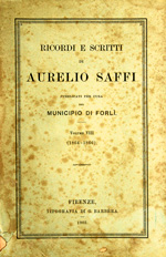 Ricordi e scritti di Aurelio Saffi, 8: 1864-1866