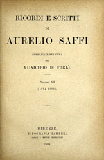 Ricordi e scritti di Aurelio Saffi, 12: 1874-1888