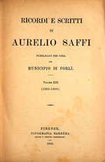 Ricordi e scritti di Aurelio Saffi, 13: 1883-1889