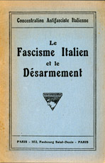 Le Fascisme Italien et le Desarmement