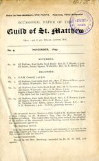 Occasional paper of the Guild of St. Matthew